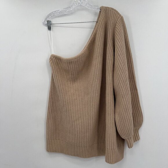 Eloquii Women's Plus One Shoulder Ribbed Knit Sweater Size 22/24 - Picture 2 of 5